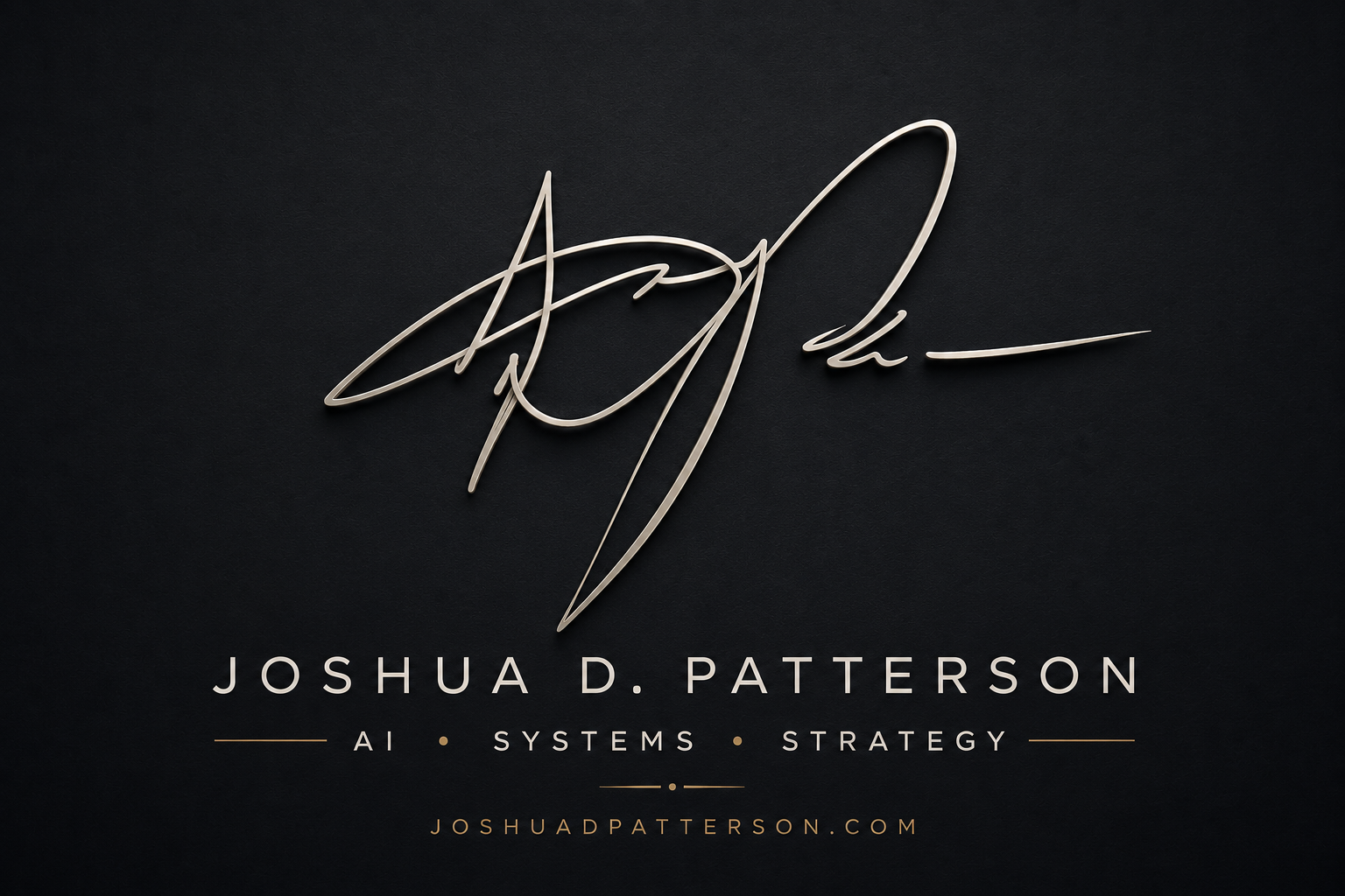 Joshua D. Patterson - AI, Systems, Strategy